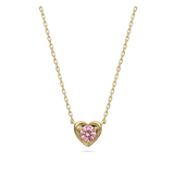 Collar colgante, Bañado en oro, Zirconia cúbica artificial