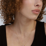 Collar colgante, Bañado en oro, Zirconia cúbica artificial