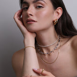 Collar colgante, Bañado en oro, Sin piedra
