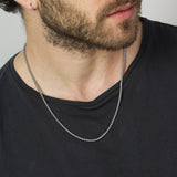 collar de hombre, Acero inoxidable, Sin piedra