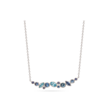 Collar colgante, Plata 925 bañada en rodio, Zirconia cúbica artificial