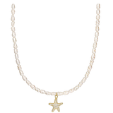 collar de perlas, Bañado en oro, Zirconia cúbica artificial, Perla cultivada