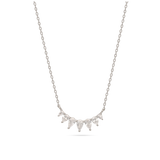 Collar colgante, Plata 925 bañada en rodio, Zirconia cúbica artificial
