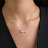 Collar colgante, Plata 925 bañada en rodio, Zirconia cúbica artificial