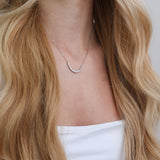 Collar colgante, Plata 925 bañada en rodio, Zirconia cúbica artificial