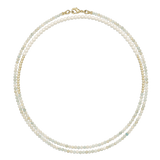 collar de piedra, Bañado en oro, Amazonita artificial, Perla sintética