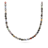 collar de hombre, Acero inoxidable, Ágata artificial, Hematita artificial, Jaspe artificial