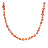 collar de piedra, Bañado en oro, Ágata artificial, Vidrio de plomo