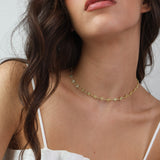 Collar gargantilla, Bañado en oro, Sin piedra