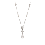 Collar colgante, Plata 925 bañada en rodio, Zirconia cúbica artificial