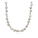 collar de piedra, Piedras de hematita con metales, Madreperla artificial, Hematita artificial