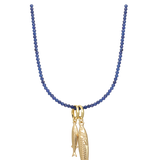 collar de piedra, Bañado en oro, Vidrio de plomo