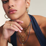 collar de piedra, Bañado en oro, Vidrio de plomo