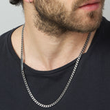 collar de hombre, Acero inoxidable, Sin piedra