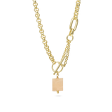 Collar colgante, Bañado en oro, Jadeíta artificial