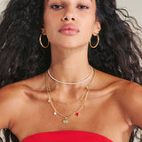 Cadena de elementos, Bañado en oro, Zirconia cúbica artificial, Perla cultivada, Esmalte