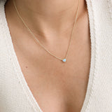 Collar colgante, Bañado en oro, Ópalo artificial