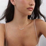 Collar colgante, Bañado en oro, Zirconia cúbica artificial