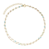 Collar gargantilla, Bañado en oro, Vidrio de plomo