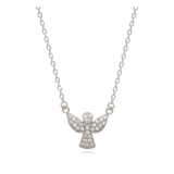 Collar colgante, Plata 925 bañada en rodio, Zirconia cúbica artificial