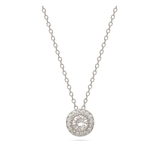 Collar colgante, Plata 925 bañada en rodio, Zirconia cúbica artificial