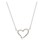 Collar colgante, Plata 925 bañada en rodio, Zirconia cúbica artificial