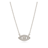 Collar colgante, Plata 925 bañada en rodio, Zirconia cúbica artificial