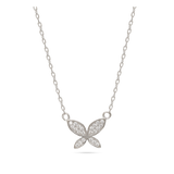 Collar colgante, Plata 925 bañada en rodio, Zirconia cúbica artificial
