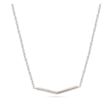 Collar colgante, Plata 925 bañada en rodio, Zirconia cúbica artificial