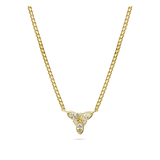 Collar colgante, Bañado en oro, Zirconia cúbica artificial