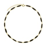 Collar gargantilla, Bañado en oro, Vidrio de plomo