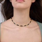 Collar gargantilla, Bañado en oro, Vidrio de plomo