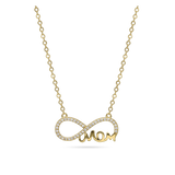 Collar colgante, Bañado en oro, Zirconia cúbica artificial