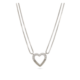 Collar colgante, Plata 925 bañada en rodio, Zirconia cúbica artificial