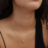 Cadena de elementos, Plata 925 bañada en rodio, Zirconia cúbica artificial