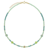 Collar gargantilla, Bañado en oro, Vidrio de plomo, Vidrio Murano artificial