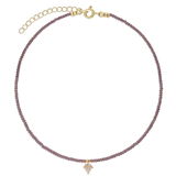 Collar gargantilla, Bañado en oro, Zirconia cúbica artificial, Vidrio de plomo