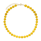 Collar gargantilla, Bañado en oro, Jadeíta artificial