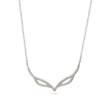 Collar colgante, Plata 925 bañada en rodio, Zirconia cúbica artificial