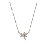 Collar colgante, Plata 925 bañada en rodio, Zirconia cúbica artificial