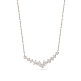 Collar colgante, Plata 925 bañada en rodio, Zirconia cúbica artificial