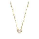 Collar colgante, Bañado en oro, Zirconia cúbica artificial