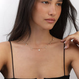 Cadena de elementos, Bañado en oro, Zirconia cúbica artificial