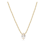 Collar colgante, Bañado en oro, Zirconia cúbica artificial