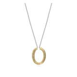 Collar colgante, plata con baño de rodio y baño de oro, Sin piedra