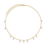 Cadena de elementos, Bañado en oro, Zirconia cúbica artificial