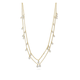Cadena de corbata, Bañado en oro, Zirconia cúbica artificial