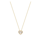 Collar colgante, Oro de 9 quilates, Zirconia cúbica artificial