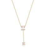 Collar colgante, Oro de 9 quilates, Zirconia cúbica artificial