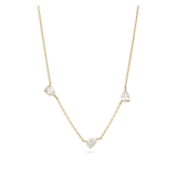Collar gargantilla, Bañado en oro, Zirconia cúbica artificial